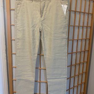 Hudson Classic Slim Straight Fit Stretch Linen Blend Chino Pants